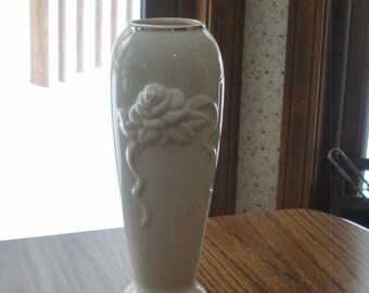 Vintage Lenox Rose Blossom Bud Vase - Embossed Roses