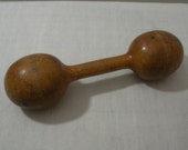 Vintage Spalding Wood Dumbbell - 1 lb. Weight