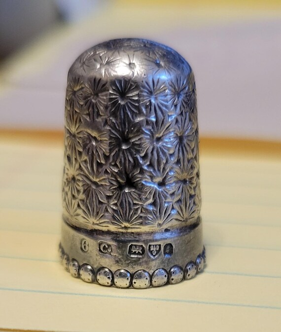 Vintage Antique Sterling Silver Thimble – Charles Horner Floral Design