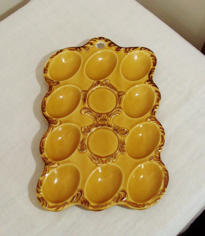 Vintage Ceramic Deviled Egg Tray Egg Plate Etsy