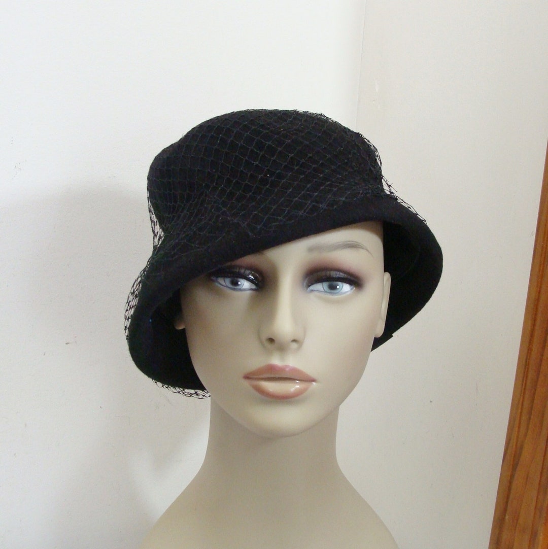 Buy Vintage Black With Netting Womens Hat- Glenover Henry Pollak Online in  India