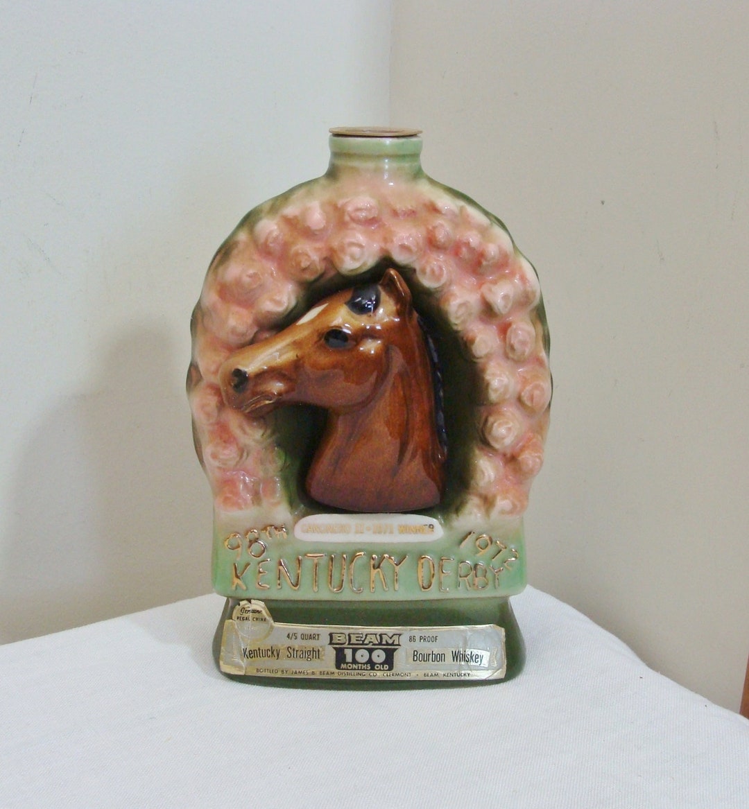 Vintage 1972 Jim Beam Kentucky Derby Decanter Empty No Etsy