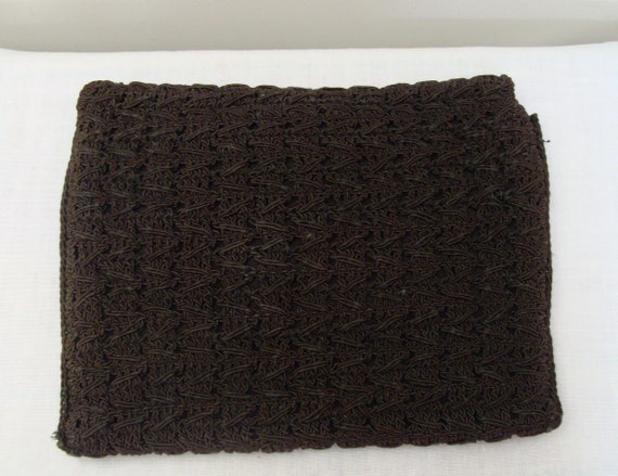Vintage Corde Brown Clutch Purse with Lucite Clasp - image 4