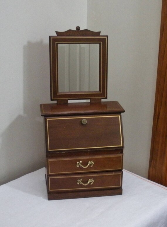 Vintage Al Jewelry Box Slant Top Desk Style