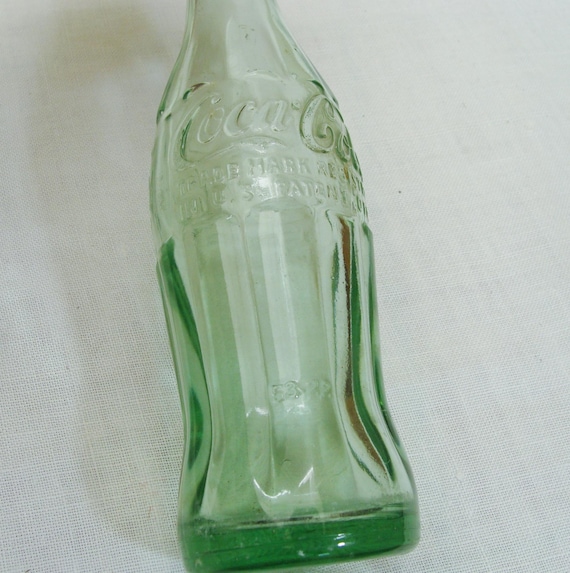 Vintage Glass Coca-cola Bottle With Blue Green Tint - Geneva NY - Etsy