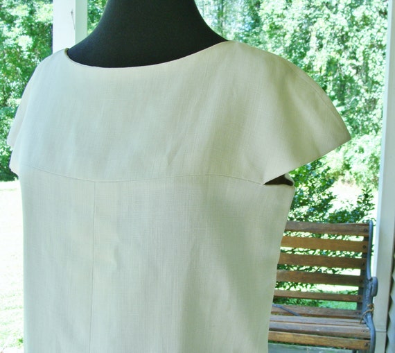 Vintage 1960s Traina Norell Off White Dress - Des… - image 2