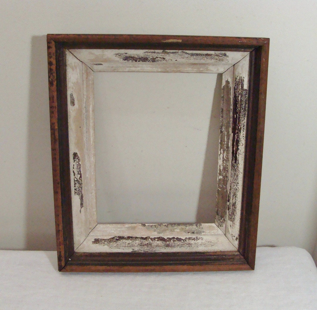 Vintage Antique Wall Picture Frame Primitive Wood Gesso Frame With No ...