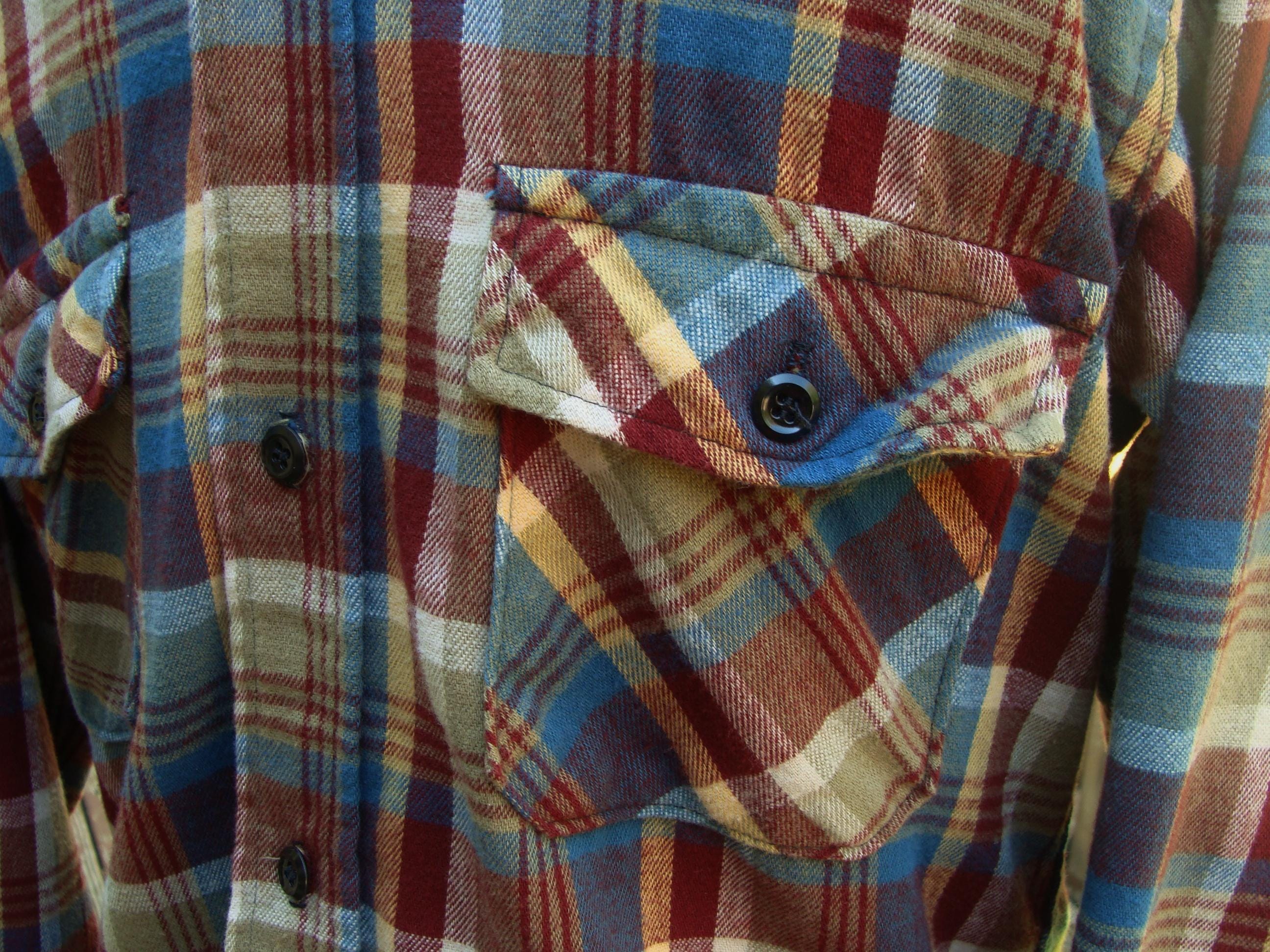 Vintage Melton Wintermaster Plaid Flannel Shirt - Mens M - Etsy