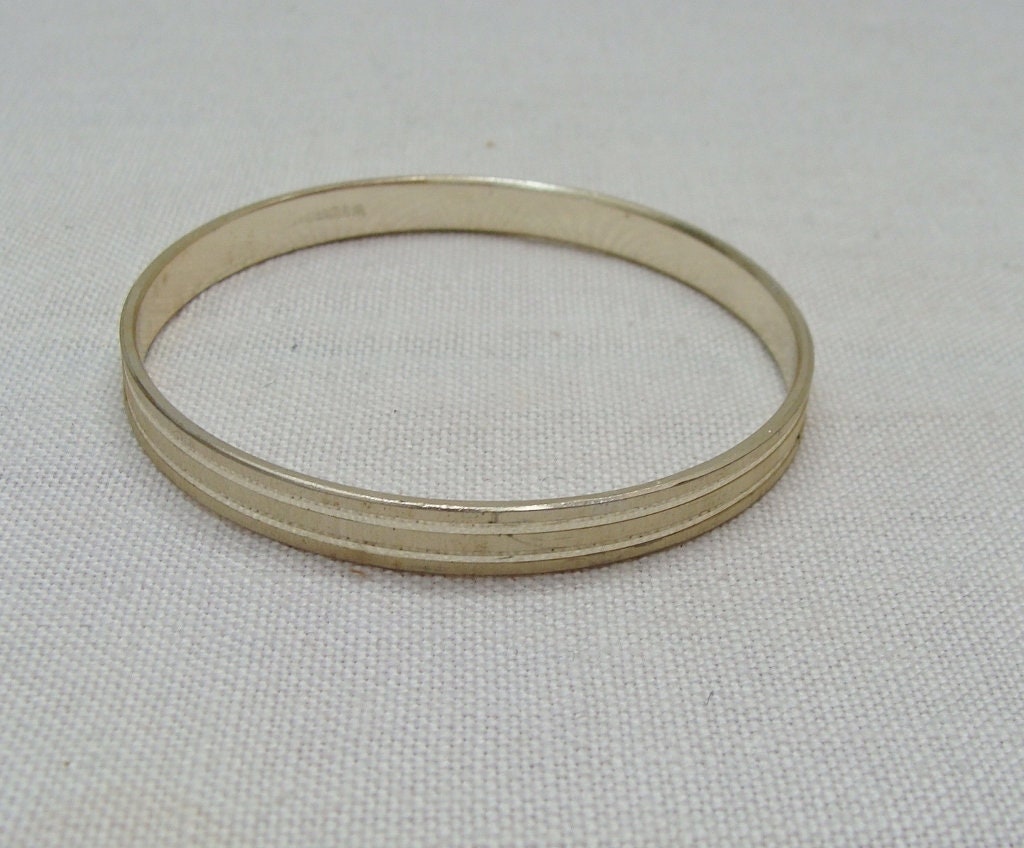 Vintage West Germany Silver Tone Bangle Bracelet - Etsy Denmark