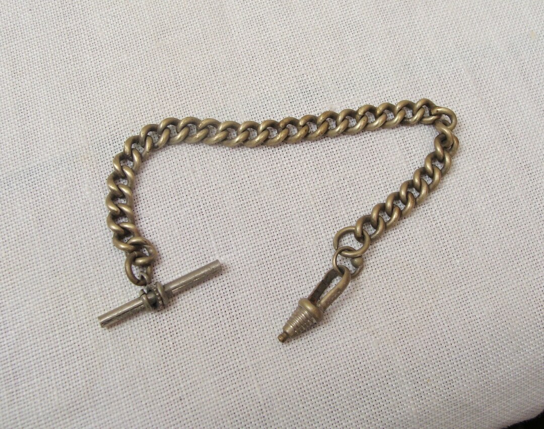 Vintage Antique Pocket Watch Chain T Bar Etsy