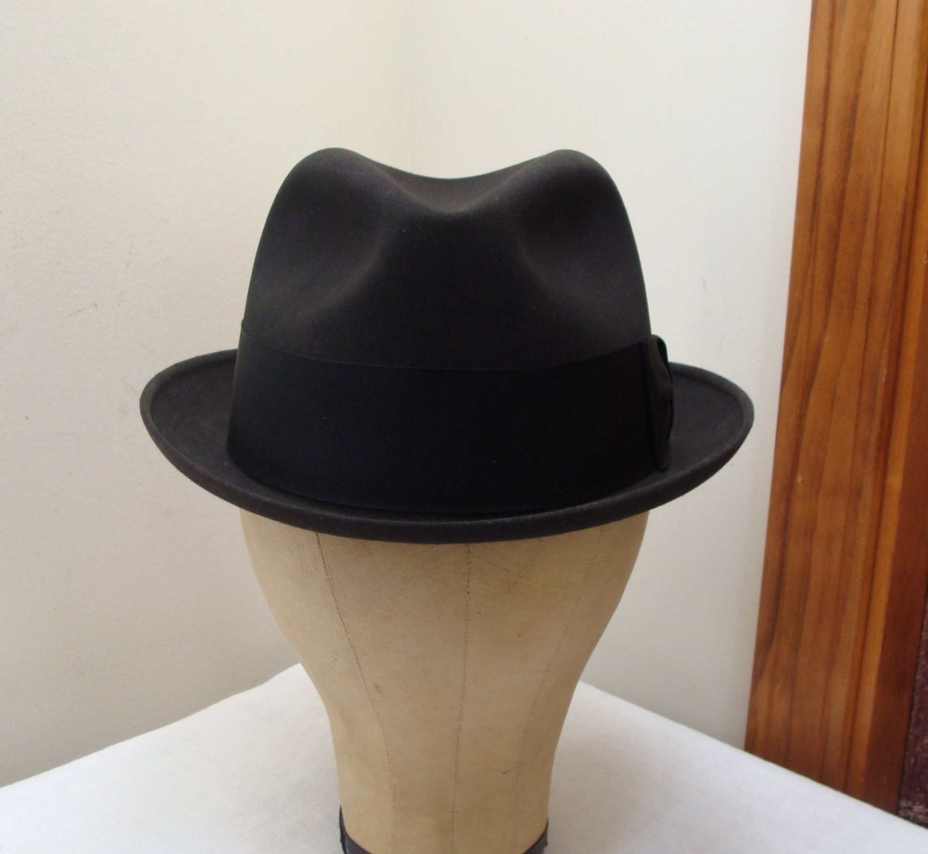 Vintage Knox Black Mens Fedora in Hatbox - Etsy