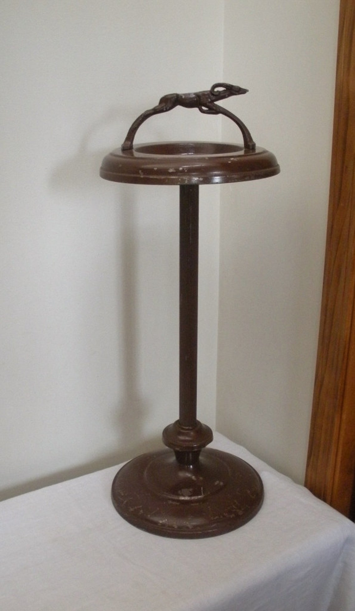 Vintage Floor Ashtray Stand with Gazelle Impala Handle Etsy