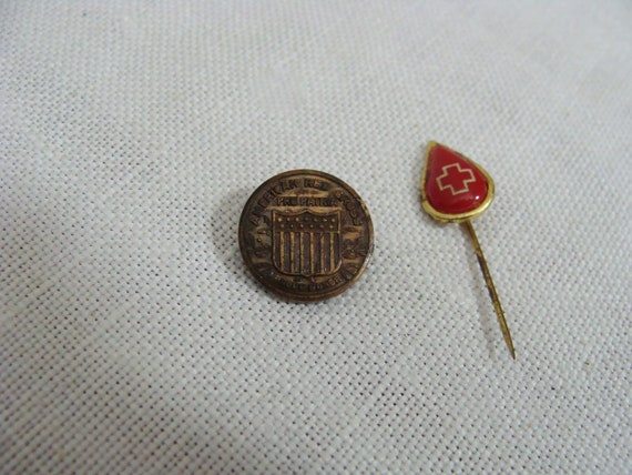 Vintage Lot of 2 Blood Donor Pins - image 2