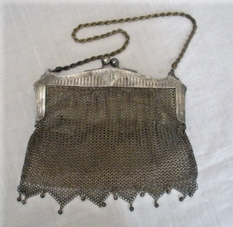 vintage chain link purse