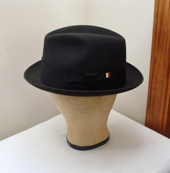 Vintage Knox Black Mens Fedora in Hatbox - Etsy