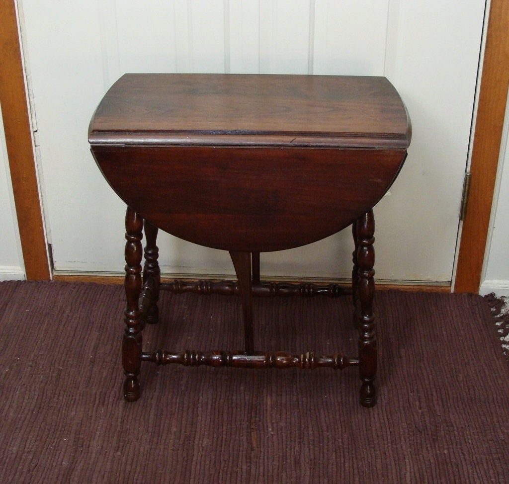 Vintage Drop Leaf End Table Only 1 Side Extends Needs Repair Etsy