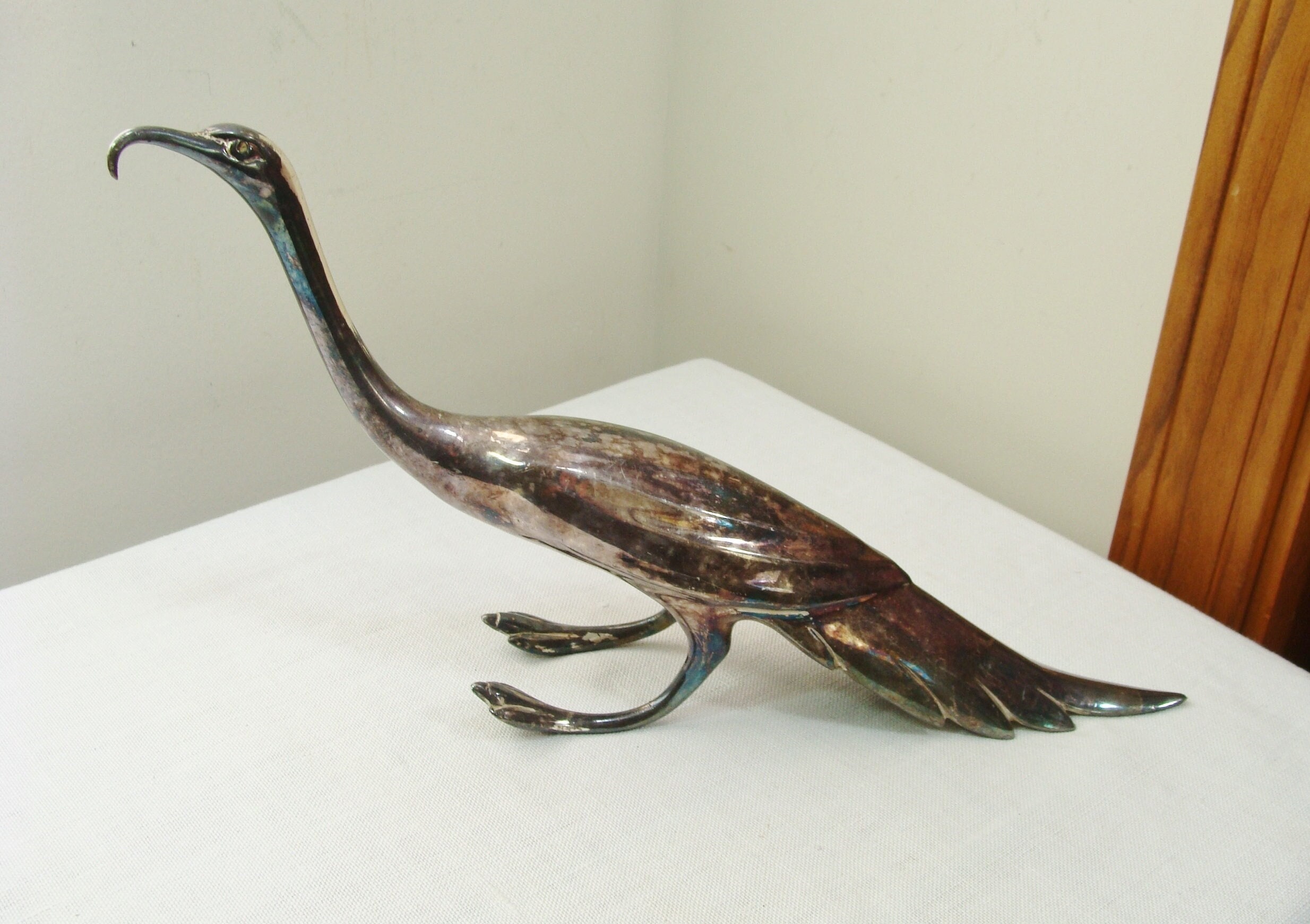 Vintage Weidlich Bros Silver Plate Peacock Bird of Paradise Ibis