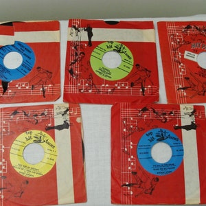 Vintage Lot of 5 45 RPM Records