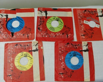 Vintage Lot of 5 45 RPM Records