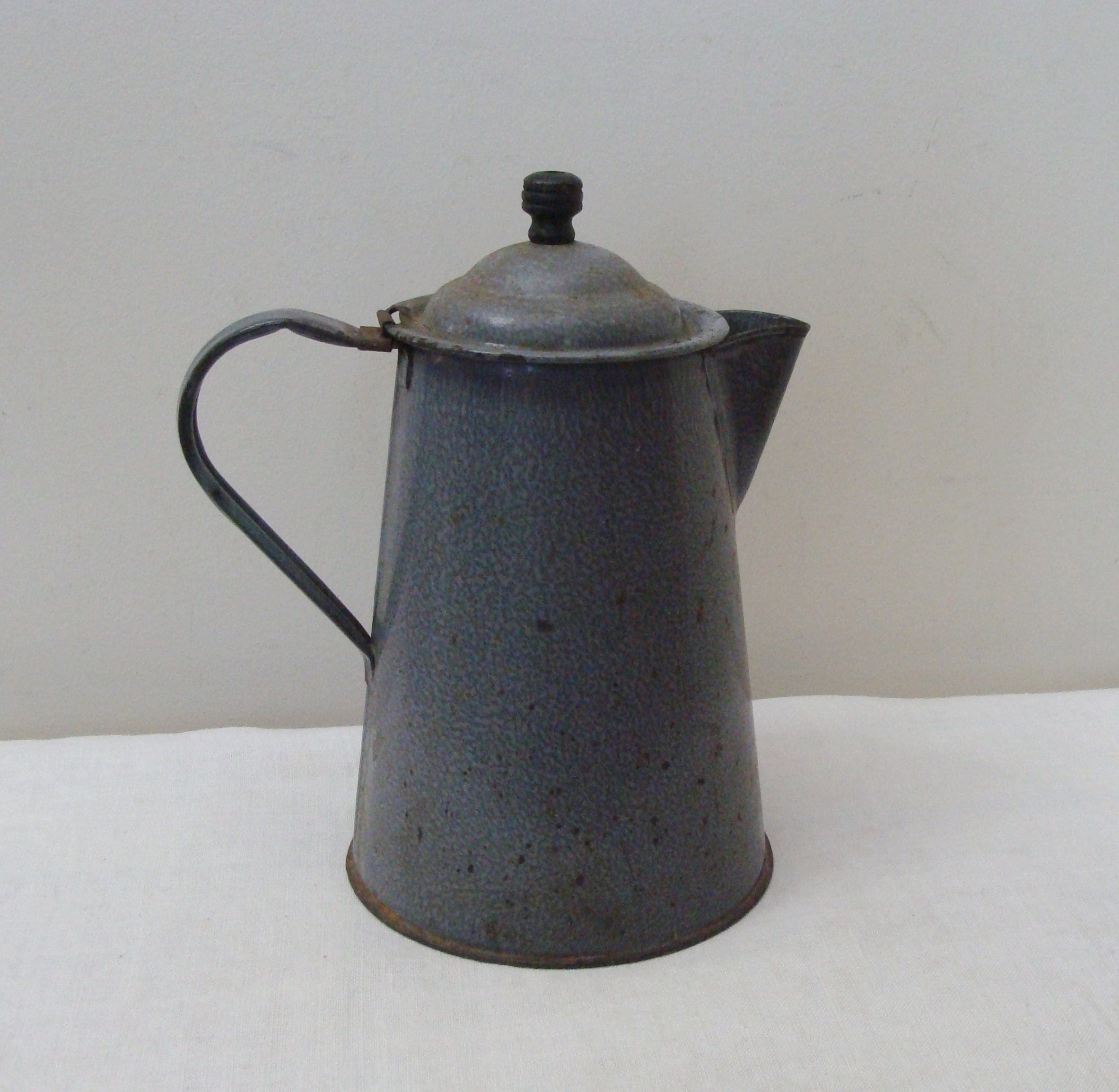 Black Vintage Speckled Graniteware Coffee Pot - Gaslight Square