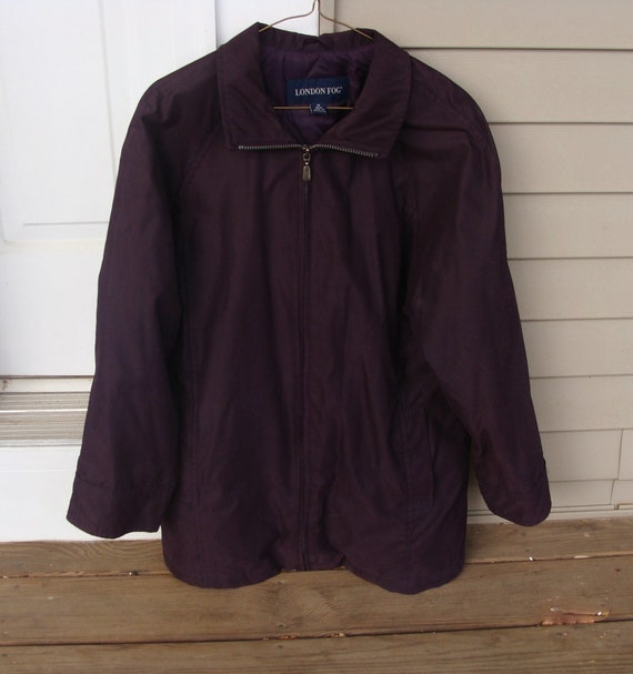 Vintage Womens Plum London Fog Jacket - Car Coat … - image 1