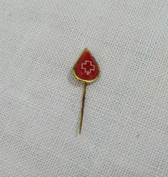 Vintage Lot of 2 Blood Donor Pins - image 3