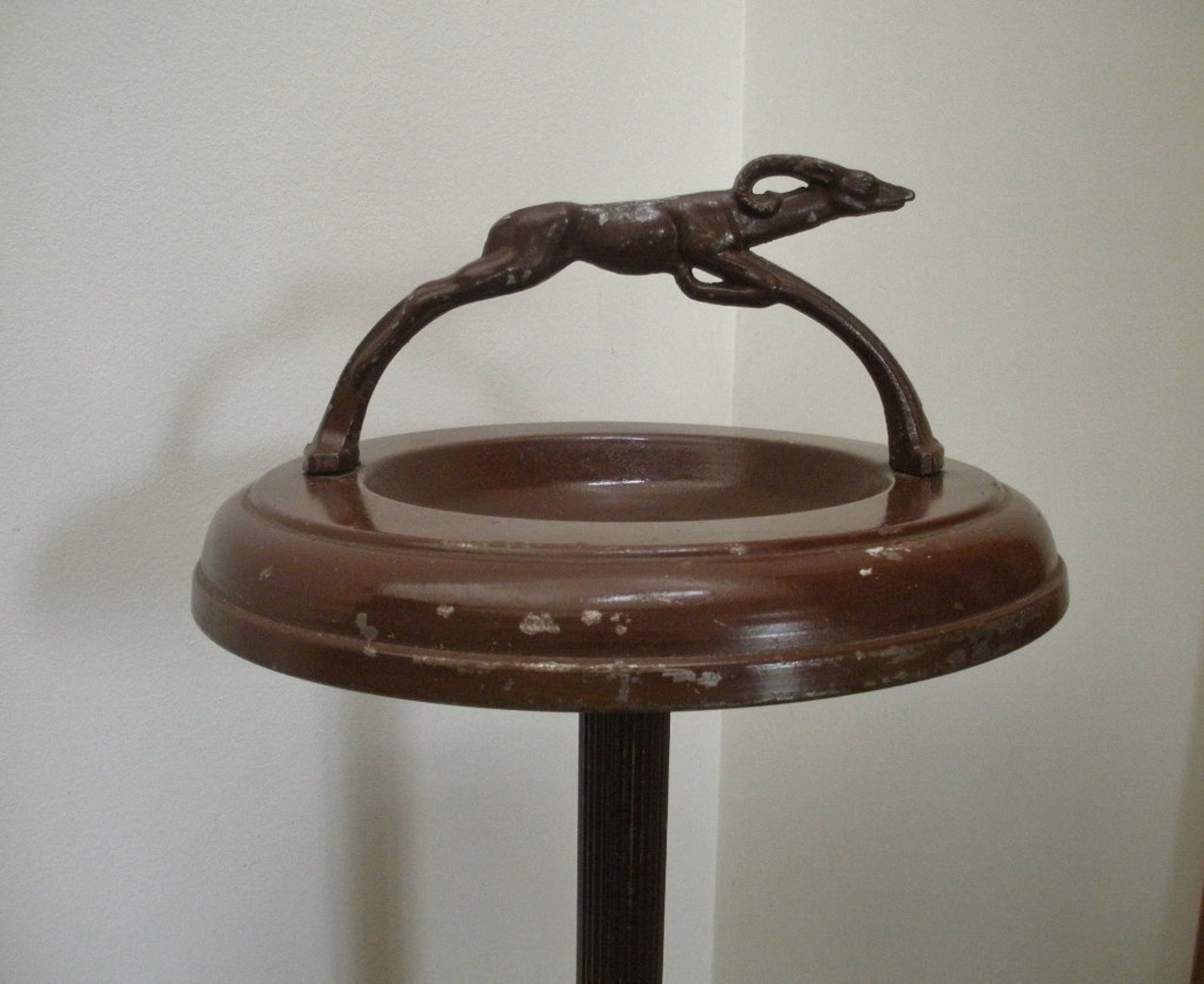 Vintage Floor Ashtray Stand with Gazelle Impala Handle Etsy