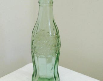Vintage Glass Coca-Cola Bottle with Blue Green Tint - Geneva NY