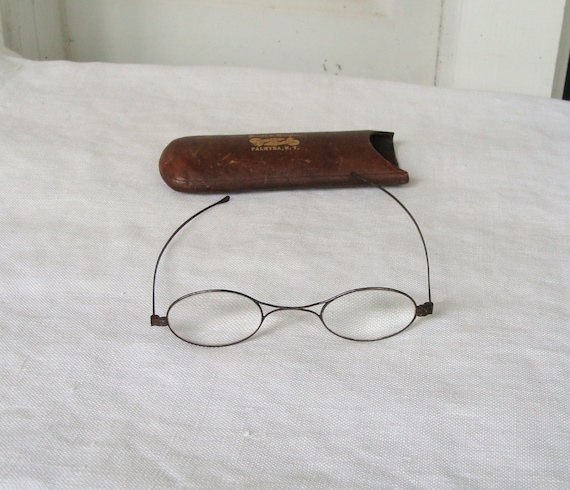 Vintage Antique Eyeglasses - Oval Spectacles with 