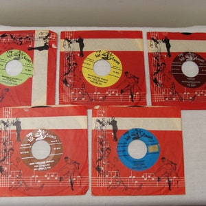 Vintage Lot of 5 45 RPM Records