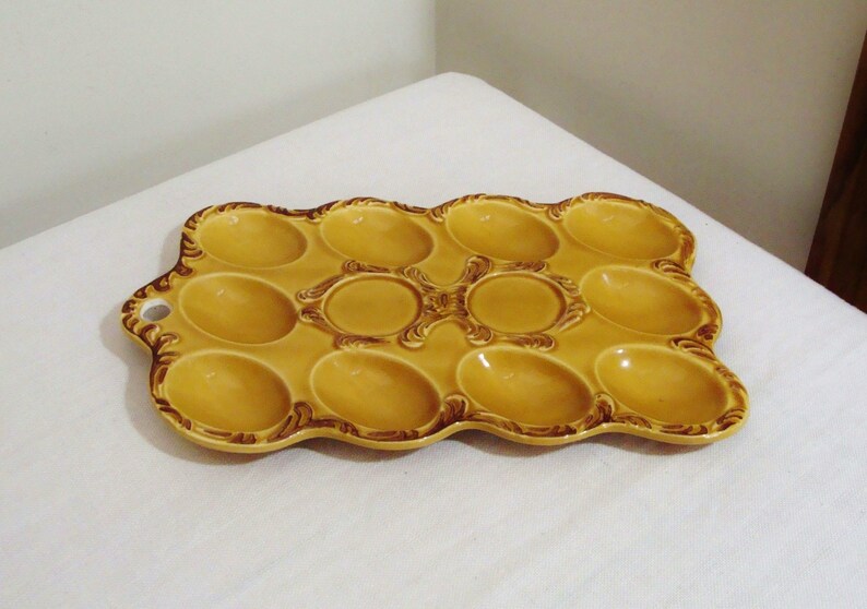 Vintage Ceramic Deviled Egg Tray Egg Plate Etsy