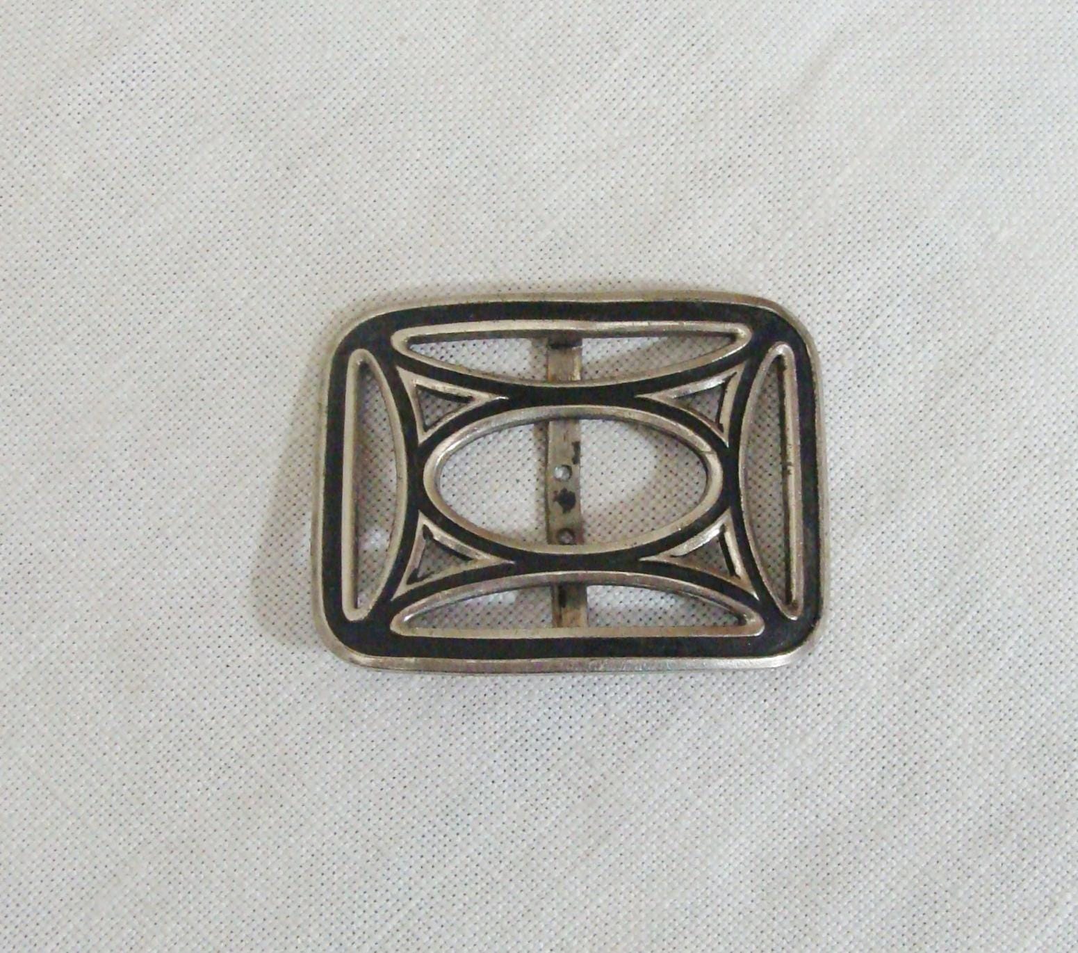Vintage Art Deco Paris Belt Buckle - Silver Tone Black - Etsy