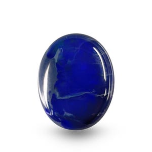 Natural Australian Black Opal Cabochon | Deep Blue Play-of-Color | Loose Gem for Custom Jewelry | 1.63 ct Oval 9x7 mm | October Birthstone