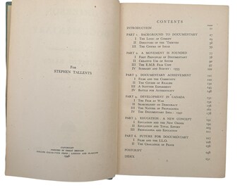 Grierson sur le documentaire de FORSYTH HARDY Collins 1946 Première édition