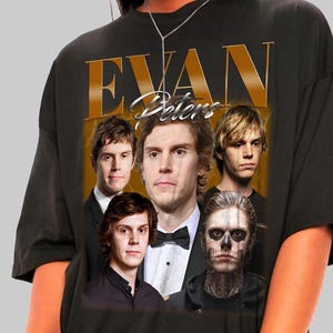 Chemise rétro Evan Peters-T-shirt Evan Peters, T-shirt Evan Peters, T-shirt Evan Peters, sweat-shirt Evan Peters, sweat à capuche Evan Peters, t-shirt Evan Peters