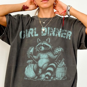 Camiseta vintage de guaxinim para jantar, camiseta retrô engraçada de guaxinim, camiseta de guaxinim, camisa estética, moletom de guaxinim, camiseta engraçada de guaxinim, camisetas de meme