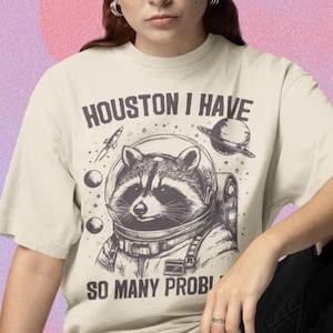 Vintage Houston I Have So Many Problems Raccoon Shirt, Retro Funny Raccoon Shirt,Vintage Raccoon Tshirt,Raccoon Sweatshirt,Raccoon Meme Tees