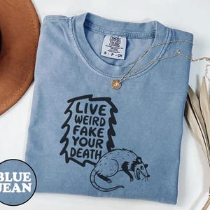 Live Weird Fake Your Shirt -Retro Funny Possum Shirt,Possum Meme Shirt,Funny Opossum Shirt,Sarcastic Shirt,Funny Rat Shirt,Weird Sweatshirt