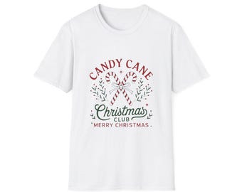 Katoenen kerstshirt Candy Cane Club