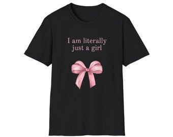 Leuk ingetogen meisjesshirt, roze strikontwerp