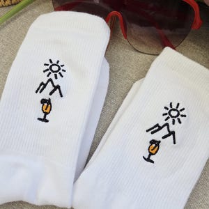 Gestickte Sportsocken, Gestickte Socken, Personalisierte Sportsocken, Lustige Socken, Tennissocken, Statement Socken, Mountain, Aperol Berge