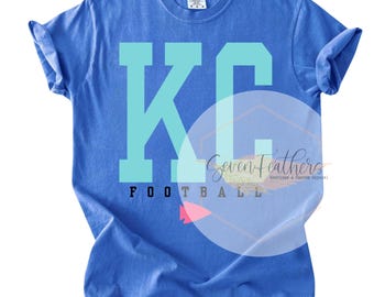 Kansas City Football png, KC Game Day Digital Download, Bold KC Football Shirt Design, dtf Transfer png, Printable KC Football File