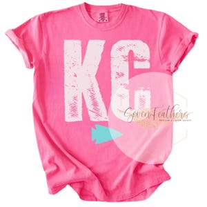 Distressed KC Football png, Kansas City Digital Download, Game Day DTF Transfer File, distressed trending kansas city png, soft pink