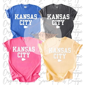 Kansas City PNG Digital Download | White KC Football Graphic Tee Design for DTF | Game Day Shirt Clipart | Instant png File