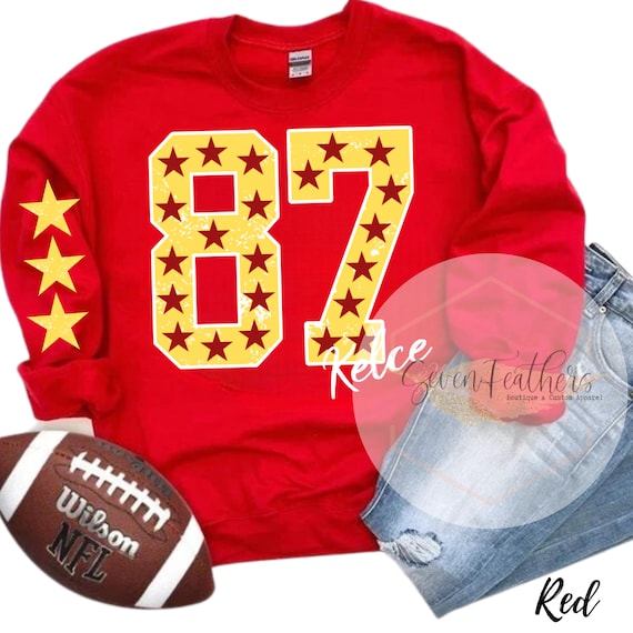 Travis Kelce Digital Download | Kansas City Football DTF Design | Chiefs Fan Gear PNG | Instant Download kansas city png, star sleeve, 87 kc