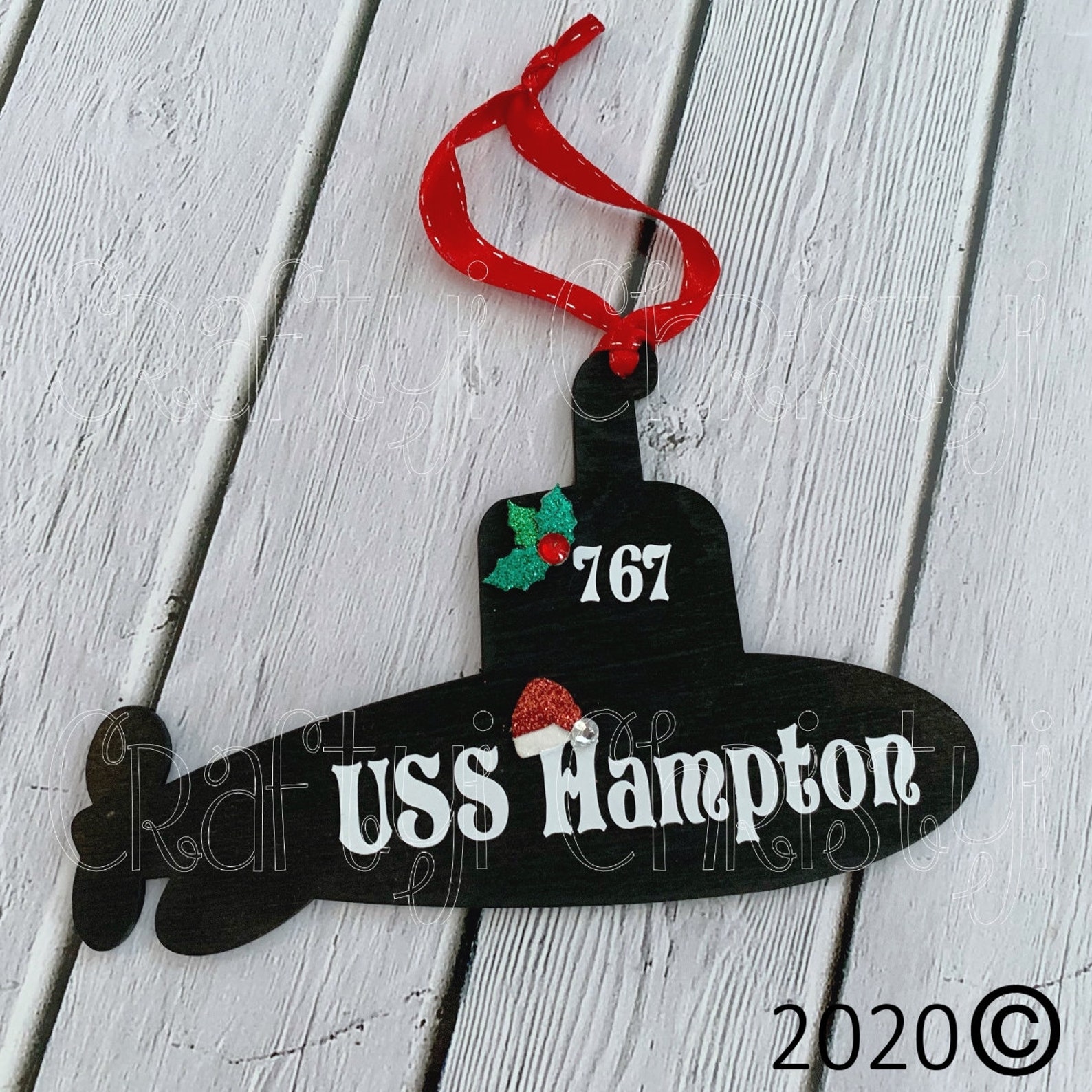 Wooden Submarine Ornament Etsy