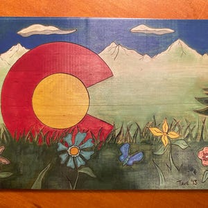 cartes postales artistiques peintes à la main, images du colorado, drapeau du colorado, art naturel, belles cartes postales