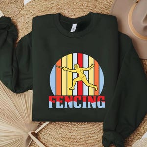 Fencing Sweatshirt,Fencer Gift,Vintage Fencing Sweatshirt,Gift for Fencers,Retro Fencing Sweatshirt,Champion Fencer Sweatshirt,En Garde Gift