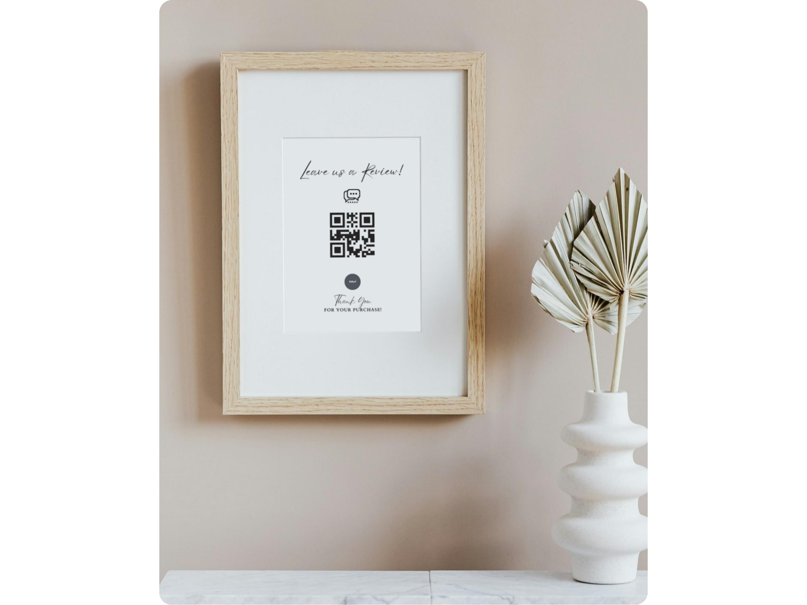 Please Leave a Review Sign, QR Code Ask for Review Stand, Leave Us a