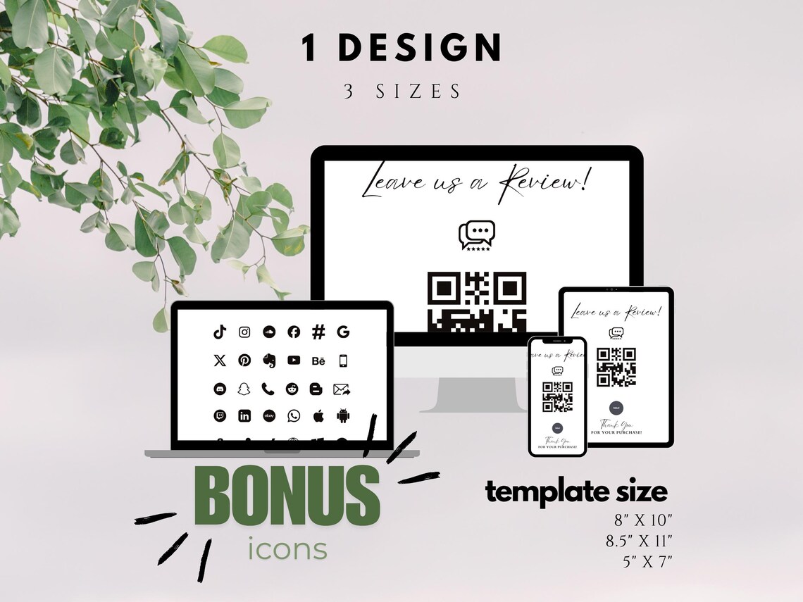 Please Leave a Review Sign, QR Code Ask for Review Stand, Leave Us a ...